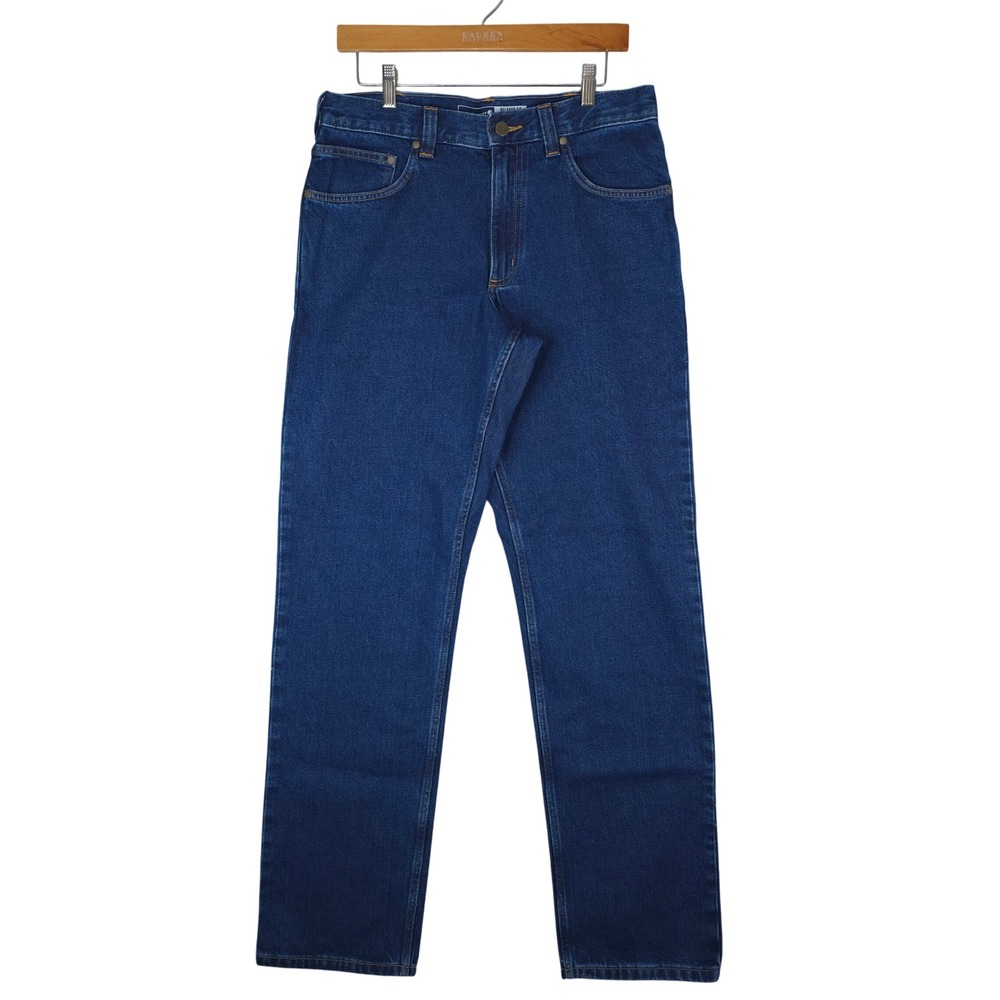 Carhartt Jeans Mens 32x34 BD4943M Relaxed Fit Straight Leg Dark Wash Denim New